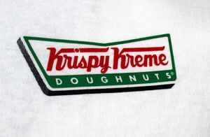 Krispy Kreme Donut T Shirt Tee Doughnuts Logo Graphic White  XL 100% Cotton Y2K
